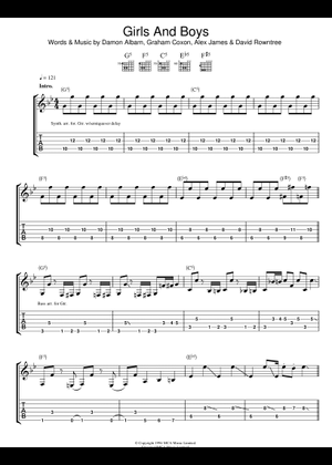 blur PARK LIFE バンドスコア Play Official version of Parklife Sheet Music by Blur for Guitar