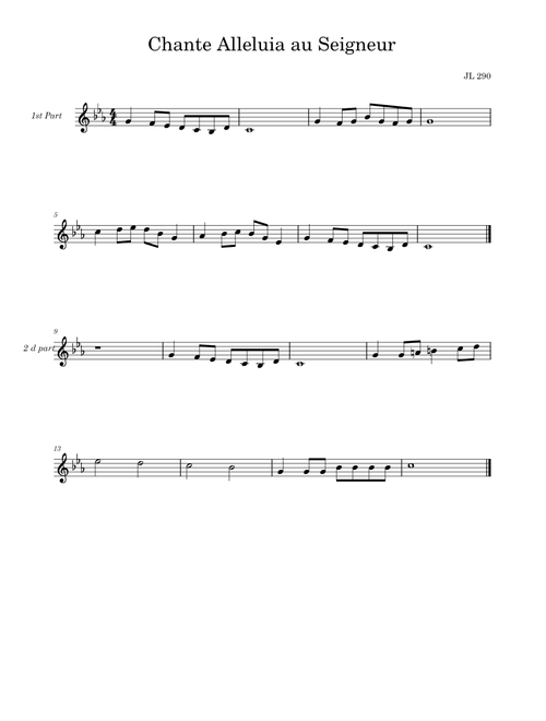 Chante Alleluia au Seigneur