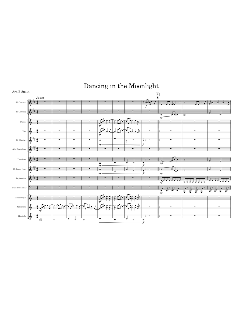 Dancing in the Moonlight Sheet music for Trombone, Euphonium