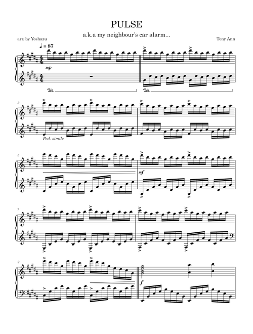 PULSE – Tony Ann (a.k.a. my neighbour's car alarm...)
