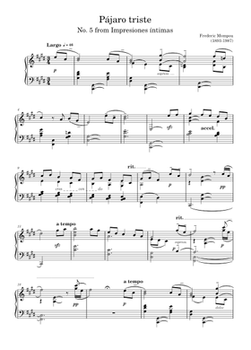 Free Federico Mompou sheet music | Download PDF or print on