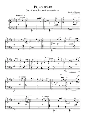 Free Federico Mompou sheet music | Download PDF or print on Free Federico Mompou sheet music | Download PDF or print on