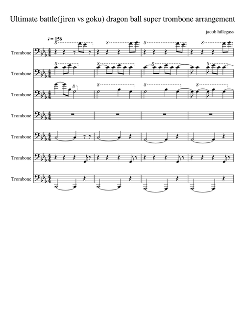 Ultimate battle(jiren vs goku) dragon ball super trombone arrangement