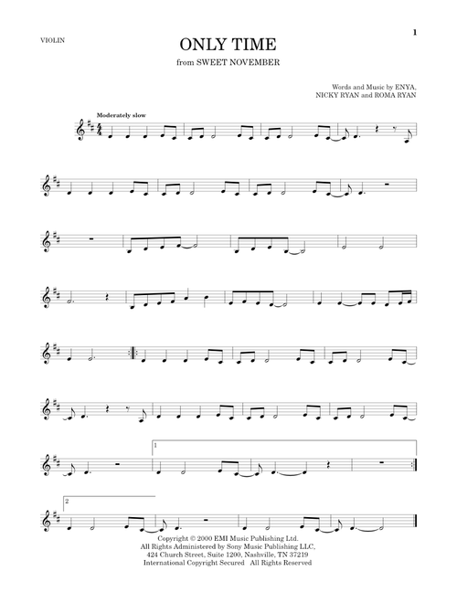 Only Time - Enya (Violin Solo)
