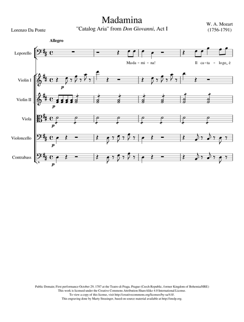 Don Giovanni- Madamina