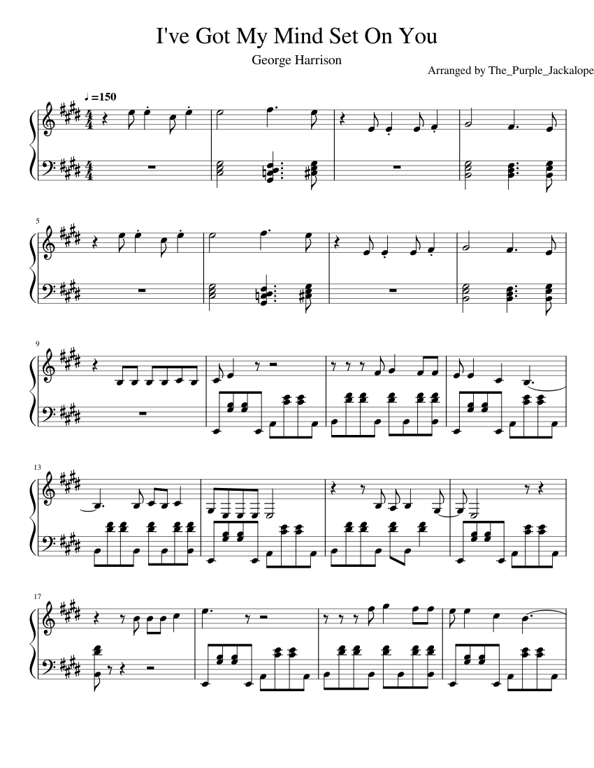 ヴォーカル＆ビッグバンド譜「IA ON MY MIND」(絶版) I've Got My Mind Set On You for Piano Sheet Music for Piano (Solo