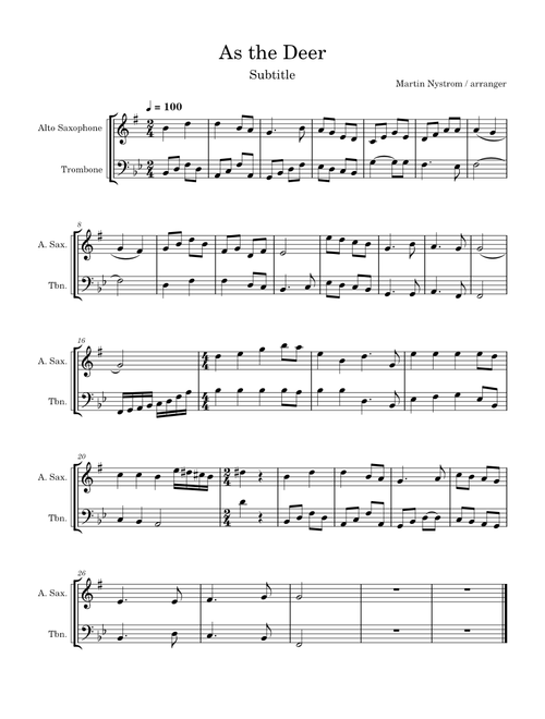 As the deer – Martin J Nystrom As the Deer