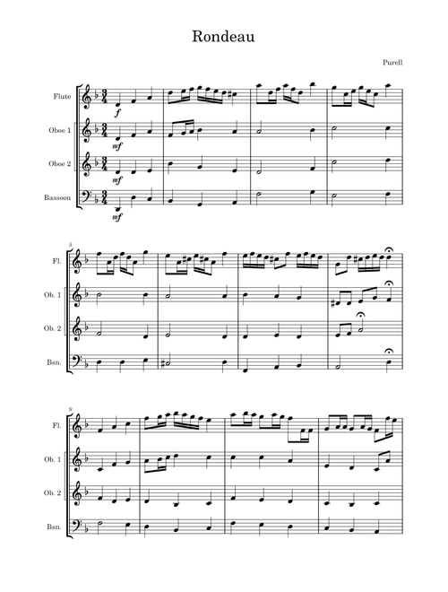 Rondeau from Abdelazer – Henry Purcell Rondeau