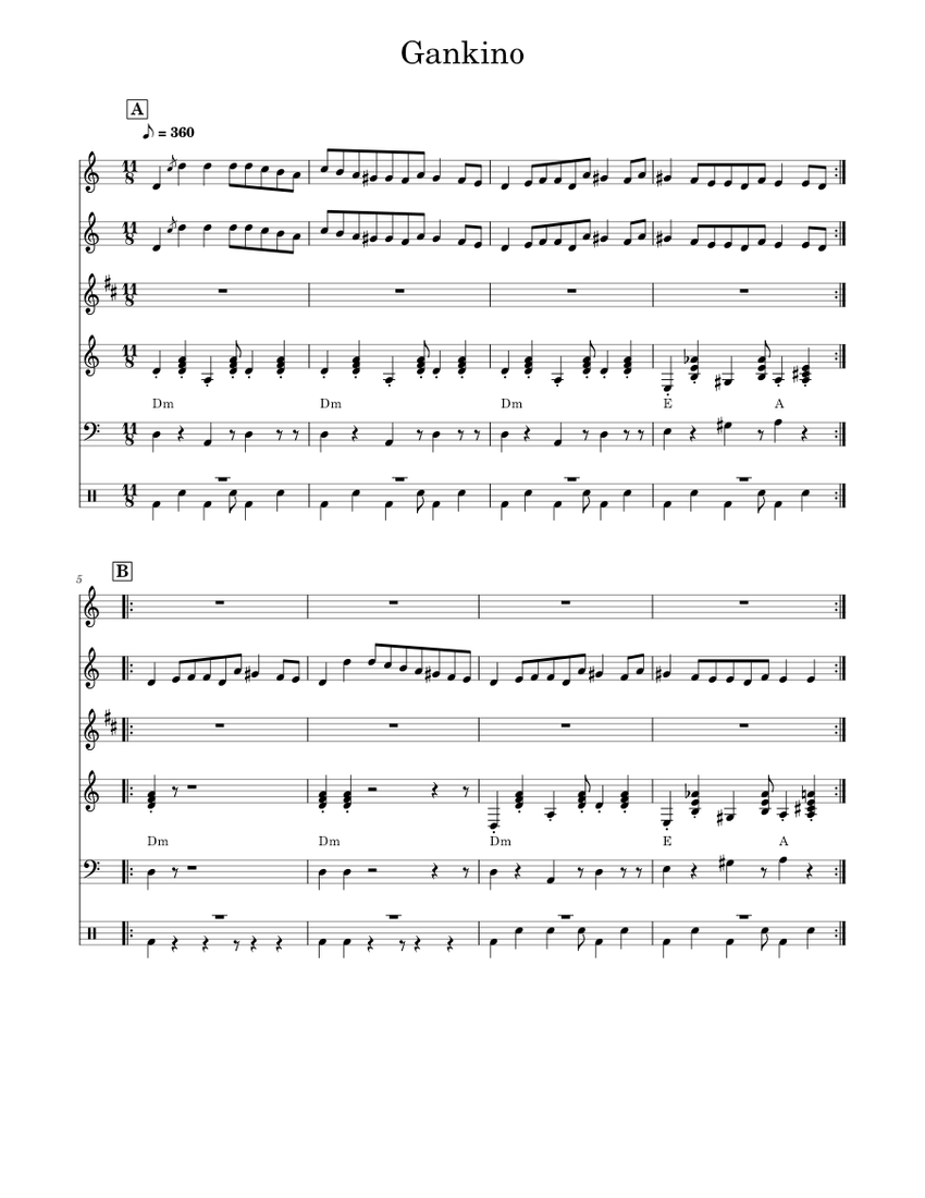 Gankino Horo – Misc tunes Gankino Horo Sheet music for Accordion ...