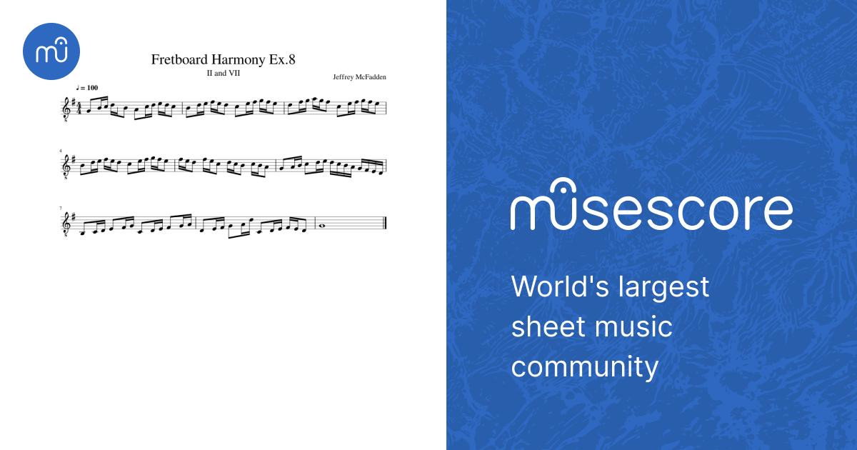 Fretboard Harmony Ex.8 Sheet music for Guitar Solo Musescore