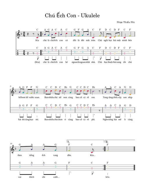 Chú Ếch Con - Ukulele