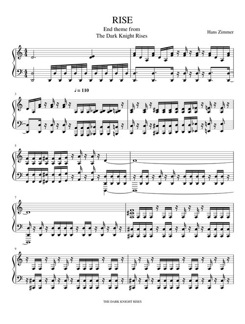 Rise - End Theme From The Dark Knight Rises