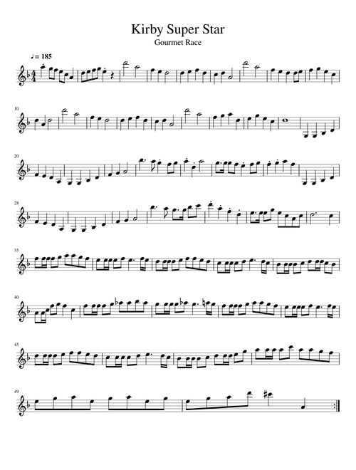 Kirby Super Star - Gourmet Race - Clarinet