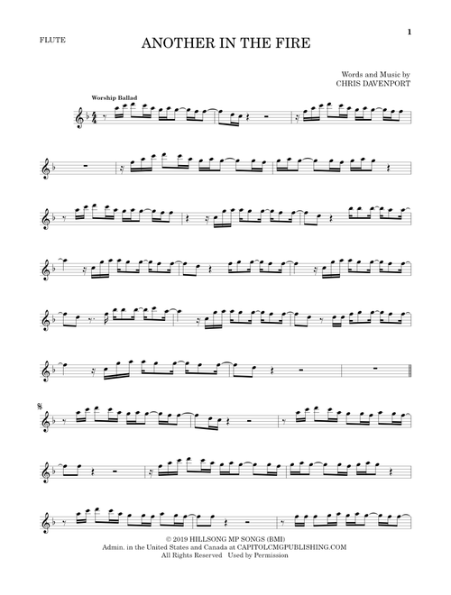 Another In The Fire - Hillsong United (Flute Solo)