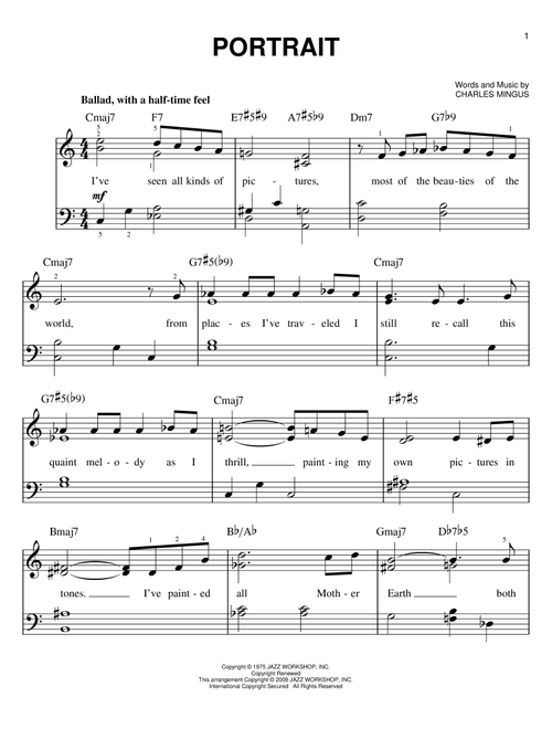 Portrait - Charles Mingus (Easy Piano)