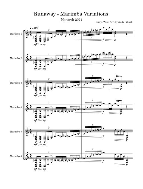 Runaway – Marimba Variations