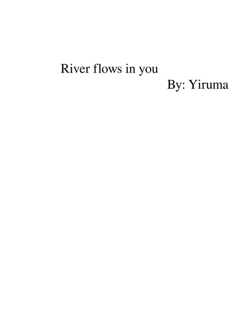 A River Flows In You Orchestral Arangment