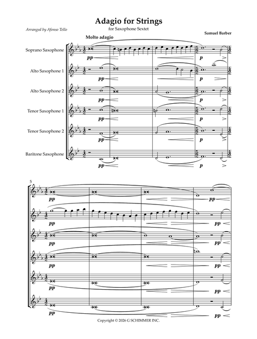 Adagio For Strings Opus (Arr. Afonso Tello) - Samuel Barber (Woodwind Ensemble)