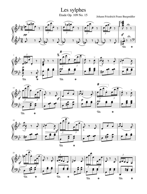 Burgmüller - Les sylphes (Etude Op. 109 No. 15)