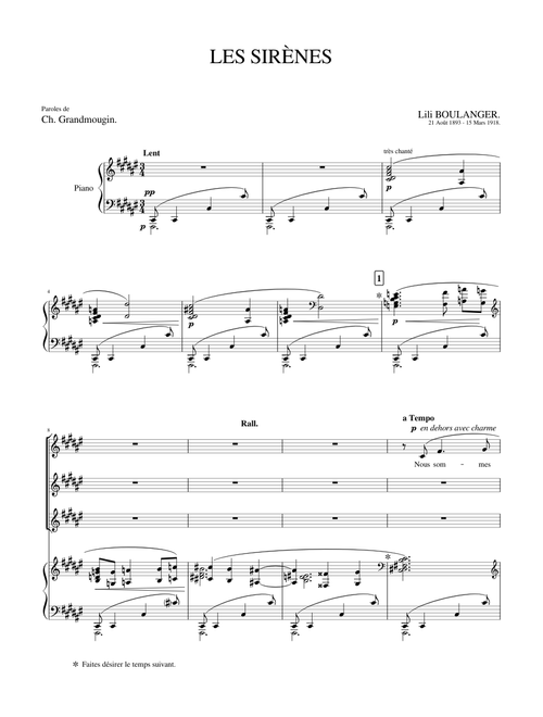 Lili Boulanger, Les Sirènes