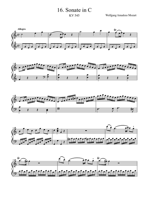 16. Sonate in C