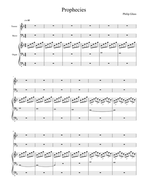 Philip Glass - Prophecies 