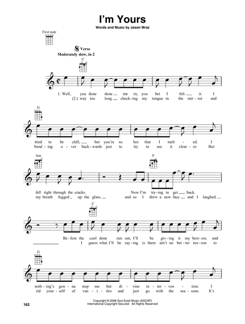 I'm Yours - Jason Mraz (Baritone Ukulele)
