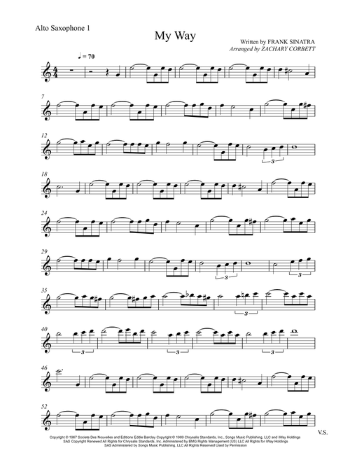 My Way (Arr. Zachary Corbett) - Elvis Presley (Alto Sax Solo)