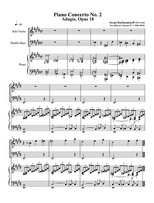Piano Concerto No.2, Op.18: II. Adagio sostenuto (Arr. Teo Barry Vincent) - Sergei Rachmaninoff (String Ensemble)