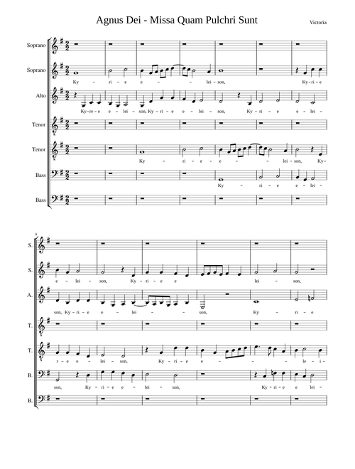 Missa Quam pulchri sunt - Tomás Luis de Victoria