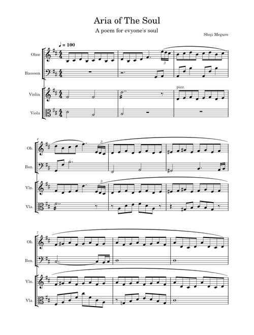Aria Of The Soul – Shoji Meguro – The Poem for Everyone's Soul