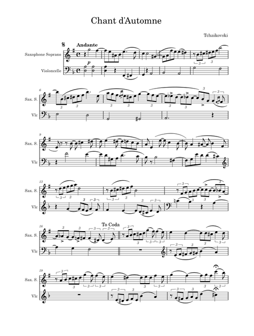 The Seasons, Op.37a – Pyotr Ilyich Tchaikovsky Octobre