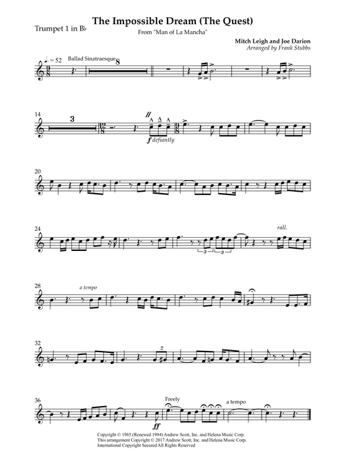 The Impossible Dream (the Quest) (Arr. Frank Stubbs) - Joe Darion, Mitch Leigh (Brass Ensemble)
