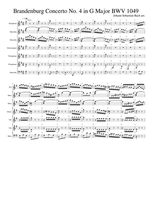 Brandenburg Concerto No. 4 in G Major