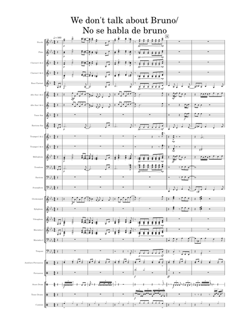 We Don't Talk About Bruno (For Marching Band) – yorkdougie
