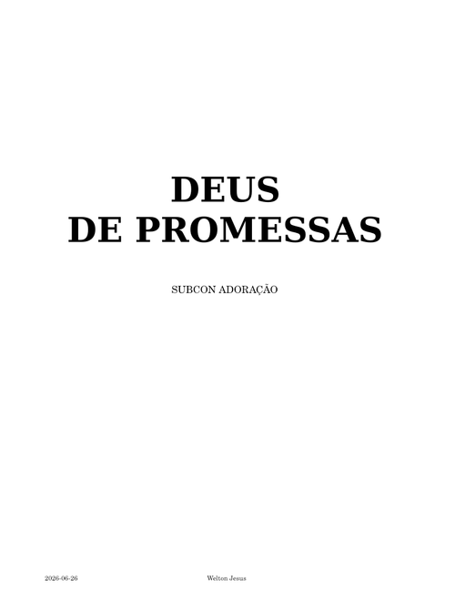 Deus de promessas - C - Gabriel - Violão