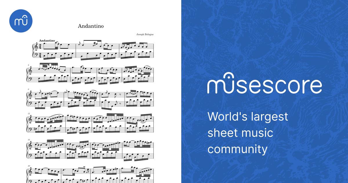 Andantino in C Major from the Collection of Pieces for the Countess of ...