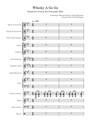 ★楽譜/シャネルズ/LIVE AT WHISKY A GO GO/バンドスコア Whisky a go-go - Roupa Nova Sheet Music with Chords for Piano