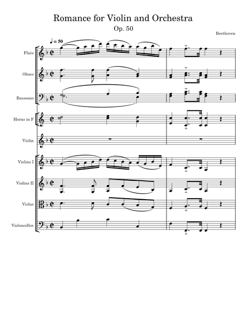 Beethoven Romance in F Op 50