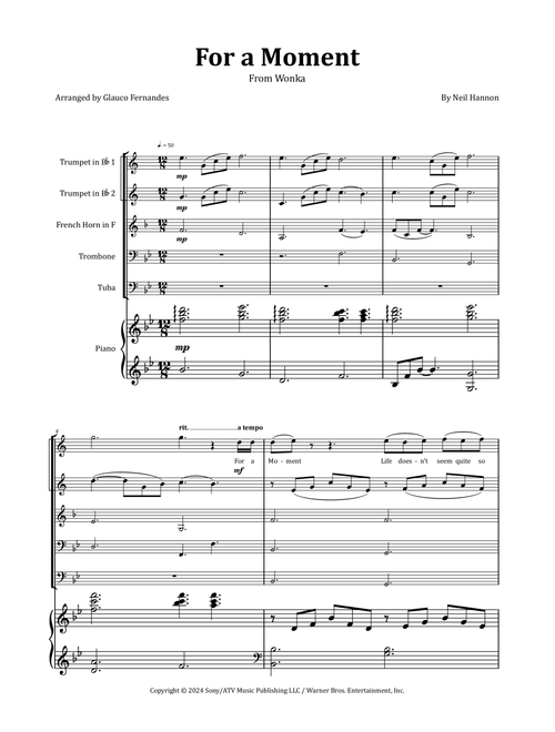 For A Moment (Arr. Glauco Fernandes) - Neil Hannon (Brass Ensemble)