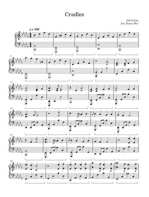 Cradles – Sub Urban (Full Piano Cover)