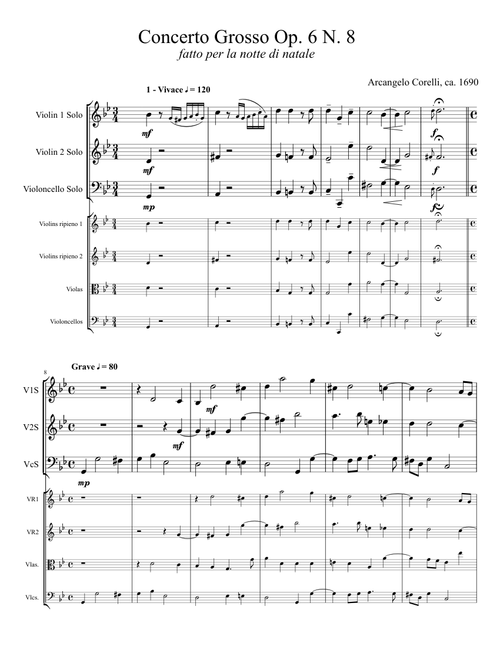 Corelli Concerto Grosso op. 6 n. 8