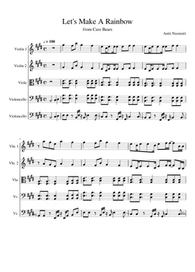 Free Let s Make A Rainbow by Care Bears sheet music Download PDF or print on Musescore