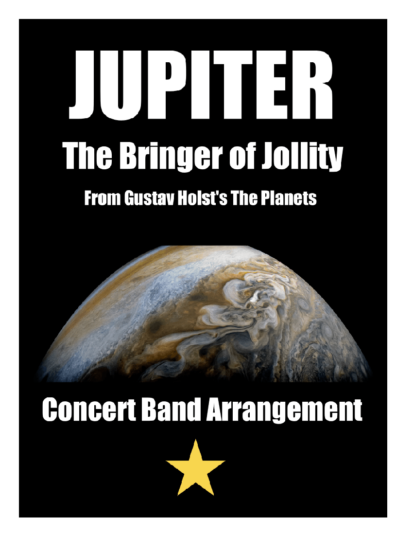 Gustav Holst Jupiter Concert Band Arrangement Sheet music for