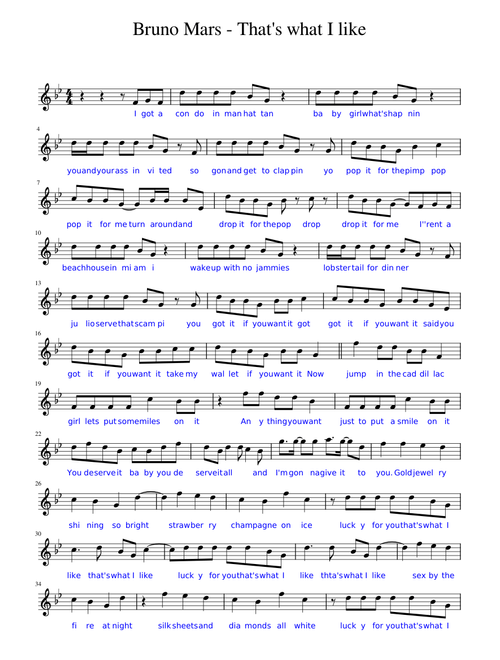 Bruno Mars - That s what I like Saxo