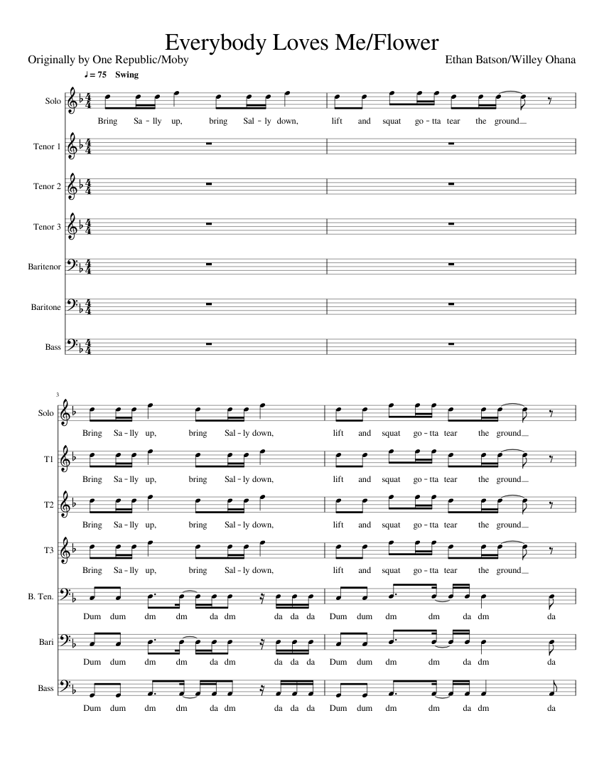 Everybody Loves Flowers Sheet music for Piano (Mixed Ensemble