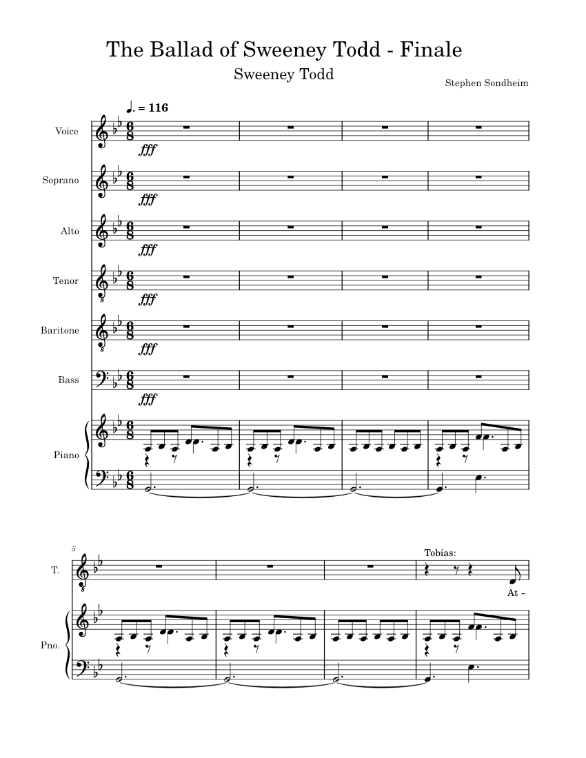 The Ballad of Sweeney Todd (Finale) – Stephen Sondheim Sheet Music for ...