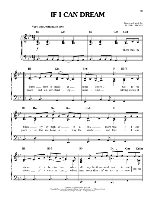 If I Can Dream - Elvis Presley (Easy Piano)