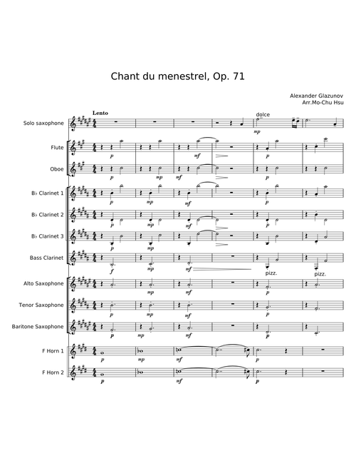 Chant du ménestrel, Op.71 - Aleksandr Glazunov