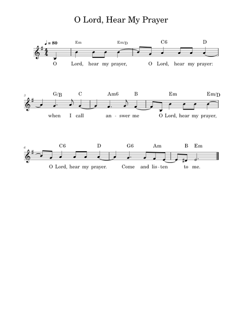 O lord hear my prayer – Taizé
